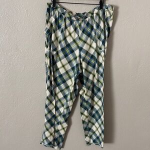 Cacique Lane Bryant Sleep Lounge Cozy Cotton Plaid Pajama Pant 18/20 2X